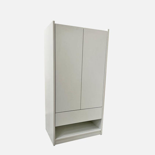 Kobe 60cm White Shoe Cabinet with Drawer