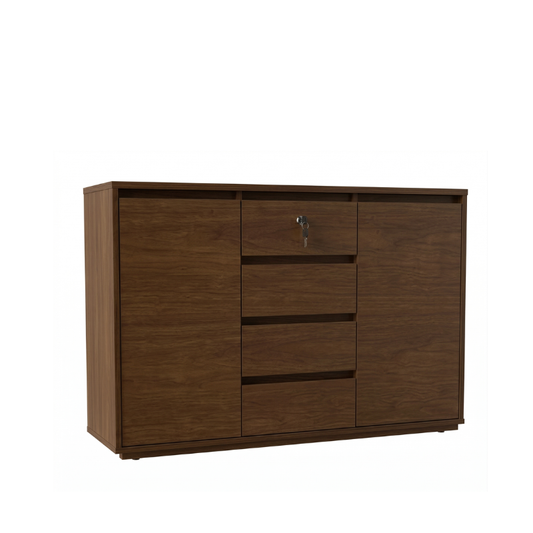 Cubic 1.2m Walnut Chest Sideboard