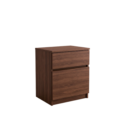 Cubo 45cm Walnut Bedside Table