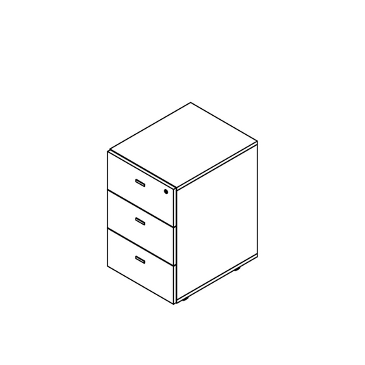 Cyber 3-Drawer Mobile Pedestal