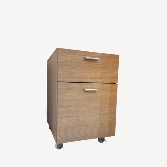 Cyber 2-Drawer Mobile Pedestal Maple