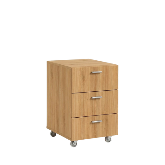 Cyber 40cm Pine 3-Drawer Mobile Pedestal