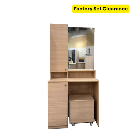 Display Clearance - Ely 80cm Maple Dressing Table with Stool