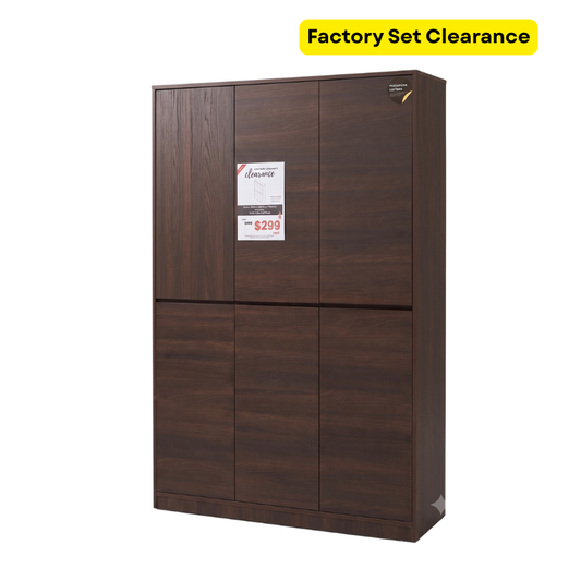 Factory Clearance - Osaka 1.2m Espresso XL Shoe Cabinet