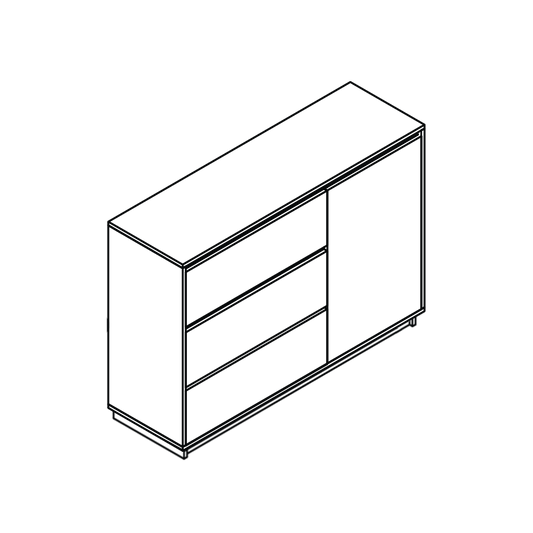 Eve 1.2m Maple Chest Sideboard