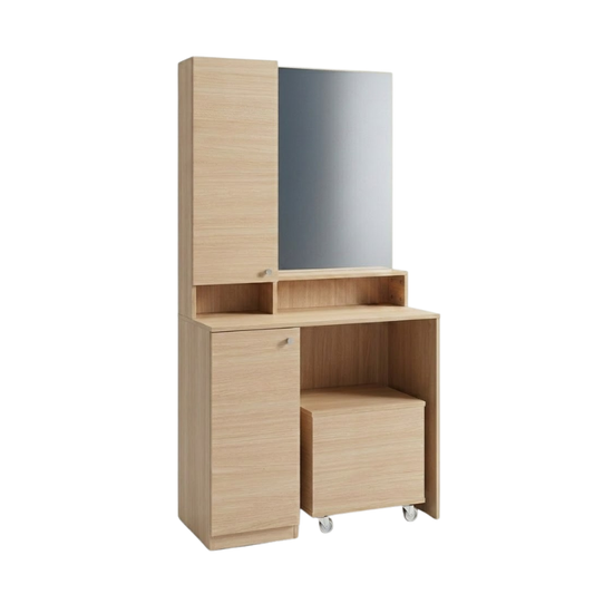 Ely 80cm Maple Dressing Table with Stool
