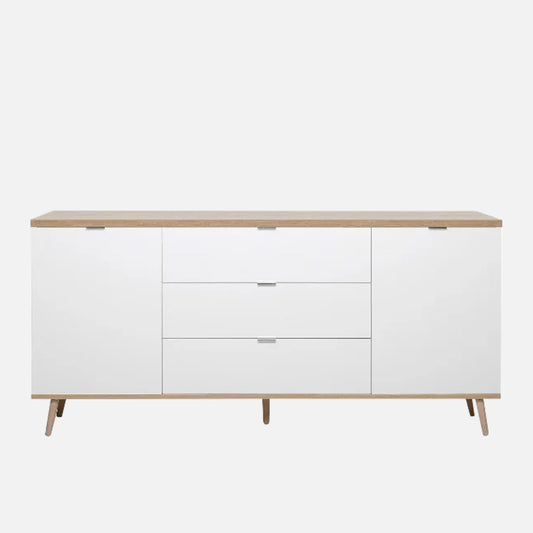 Hamburg 1.4m Pine/White Sideboard