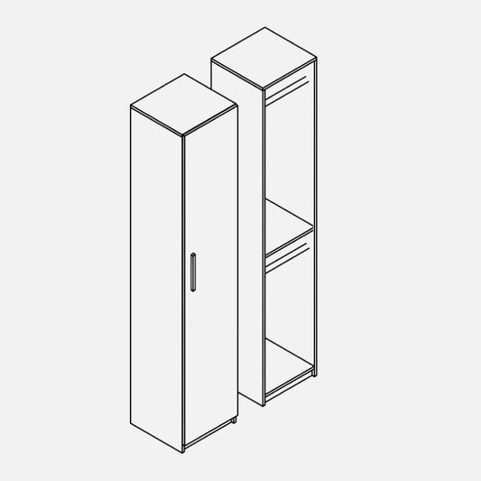 Kano 50cm Walnut Modular Wardrobe