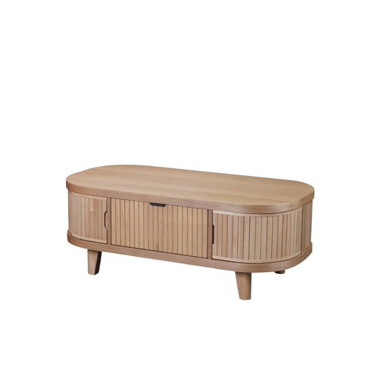 Keswick Solid Wood Fluted 1.2m Coffee Table
