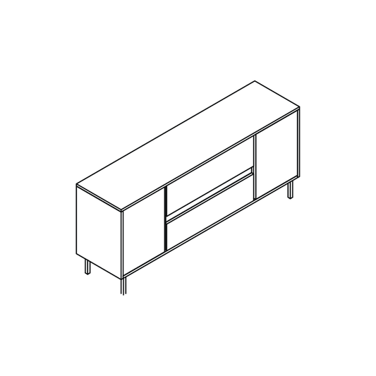 Linwood 1.6m Pine TV Console Cabinet