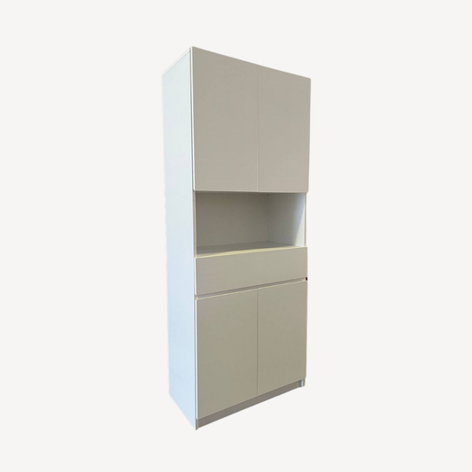 Nikko 80cm 4-Door 1-Drawer White Storage Cabinet