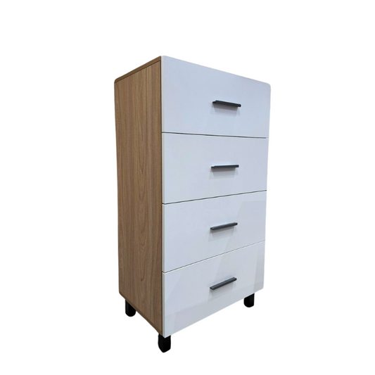 Nora 60cm 4-Drawer Oak/White Chest of Drawers