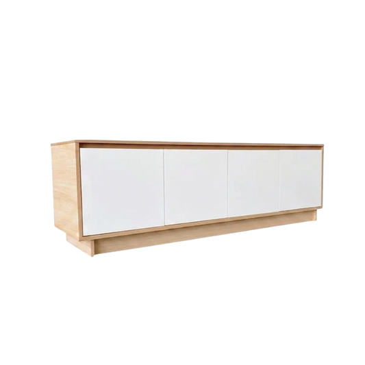 Paisley 1.6m Maple/White TV Console Cabinet (Inset)