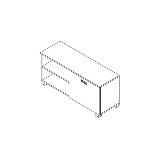 Match 1.2m Walnut TV Console Cabinet