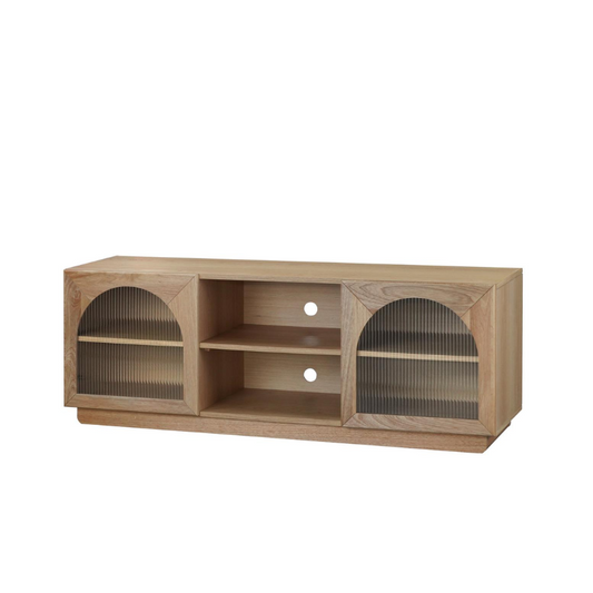 Roma 1.65m Fluted Acrylic Doors Solid Wood TV Console