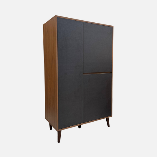 Roma 80cm Walnut/Charcoal Highboard