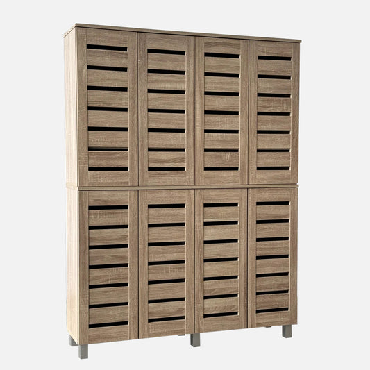Vegas Oak 1.2m Wide 1.62m High Shoe Cabinet