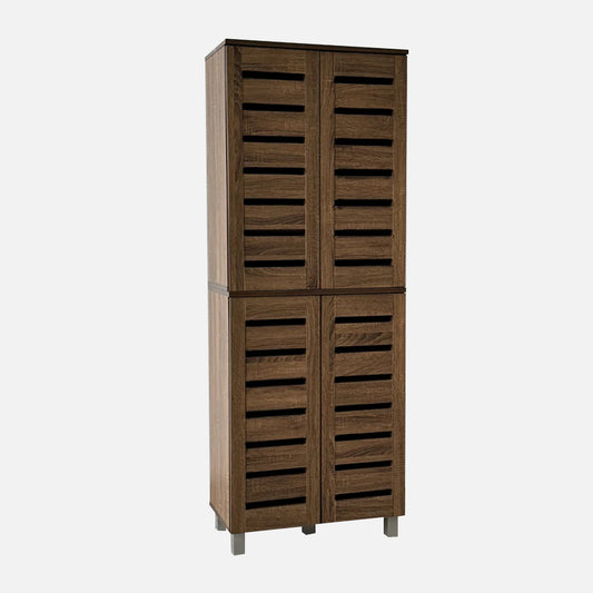 Vegas Walnut 60cm Wide 1.62m High Shoe Cabinet