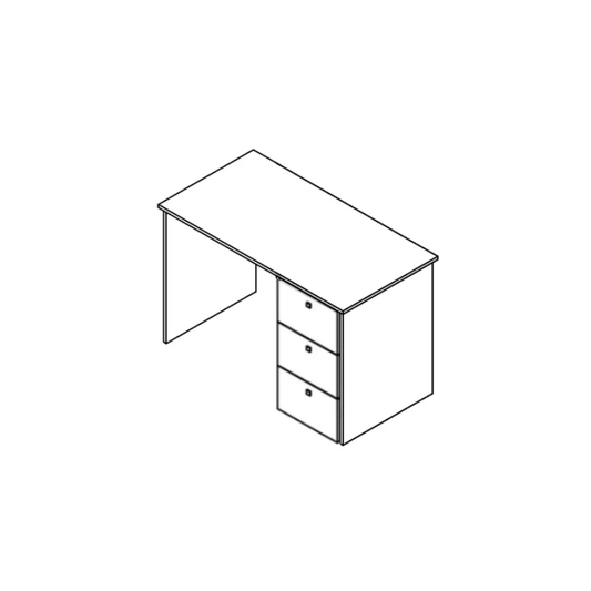 Voxel 3-Drawer Desk