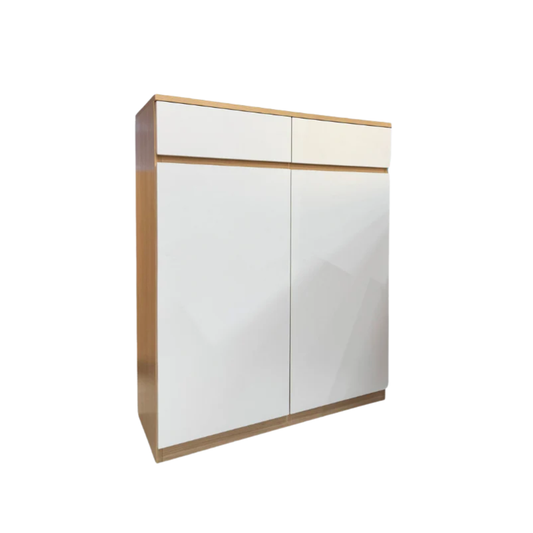Brighton 80cm Maple/White Shoe Cabinet