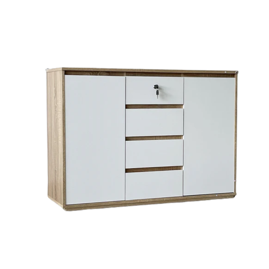 Cubic 1.2m Pine/White Chest Sideboard