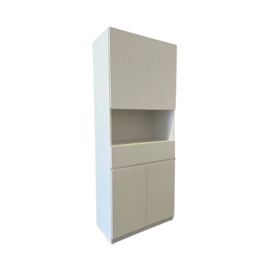 Nikko 80cm White 4-Door 1-Drawer Storage Cabinet