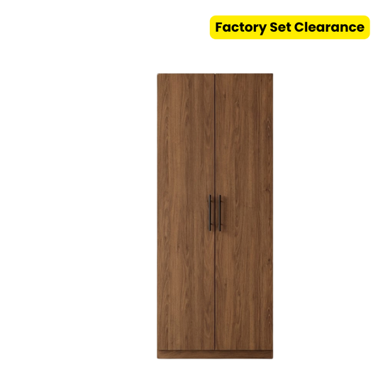 Factory Set Clearance - Vela 2-Door Walnut Modular Wardrobe