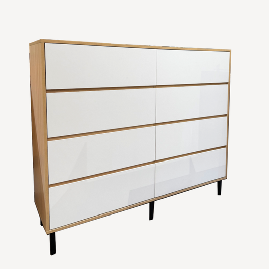 Alexis 1.4m Maple/White 4x2 Dresser