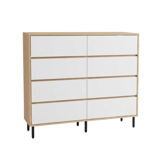 Alexis 1.4m Maple/White 4x2 Dresser