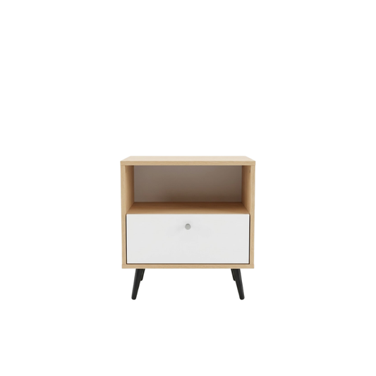 Alison 52cm Maple/White Side Table