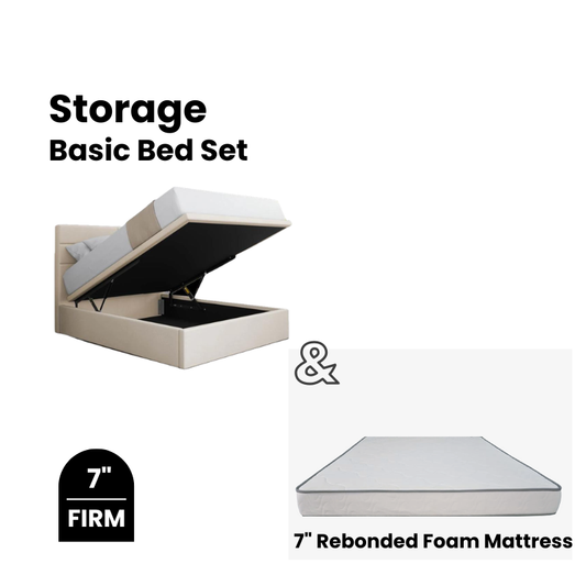 Basic Storage Bed and Mattress Set