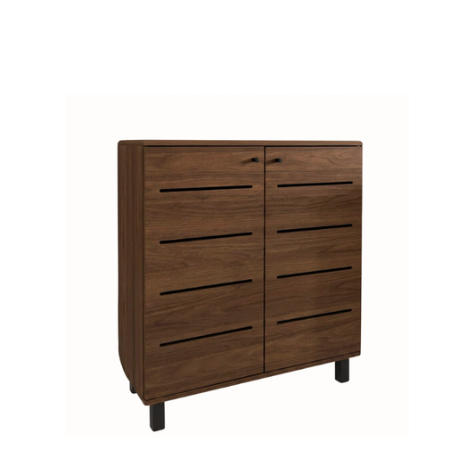 Boston 80cm Walnut Shoe Cabinet