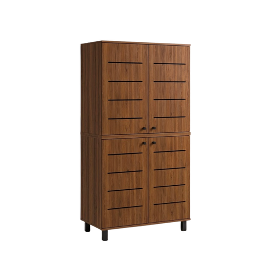 Boston 80cm Walnut High Shoe Cabinet