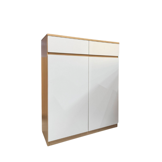 Brighton 80cm Maple/White Shoe Cabinet