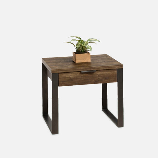 Carina 60cm Aged Walnut End Table