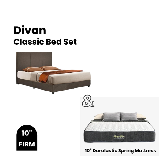 Classic Divan Bed and Mattress Set
