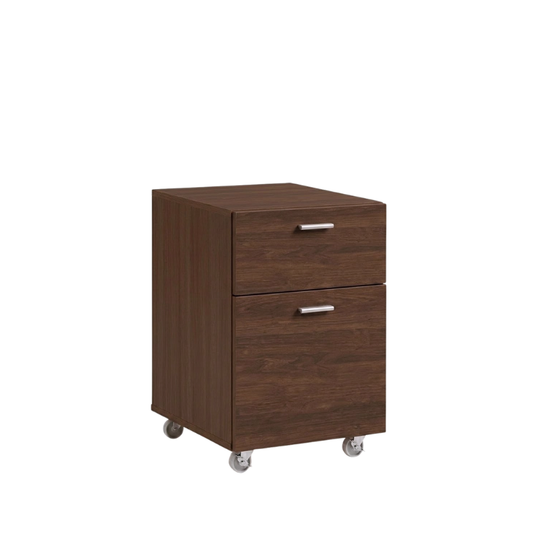 Cyber 40cm Walnut 2-Drawer Mobile Pedestal