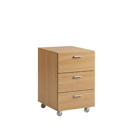 Cyber 40cm Maple 3-Drawer Mobile Pedestal