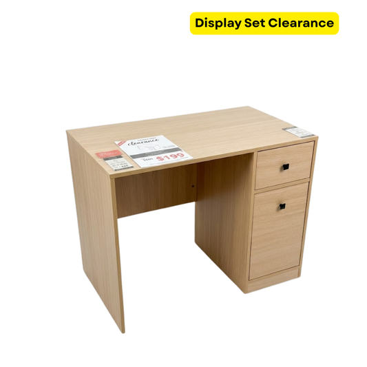 Display Clearance - Texel 1-Door 1-Drawer 90cm Maple Desk