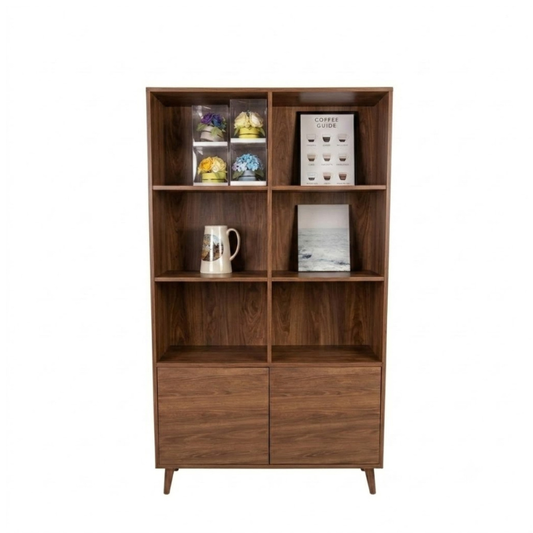 Duke Walnut Display Bookcase