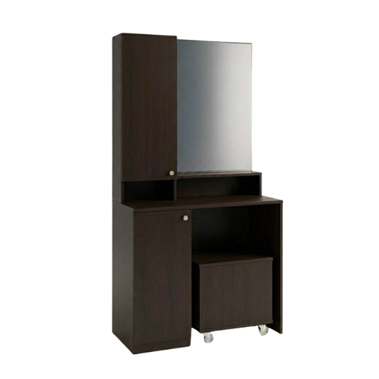 Ely 80cm Espresso Dressing Table with Stool
