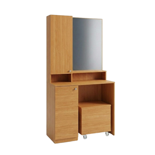 Ely 80cm Pine Dressing Table with Stool