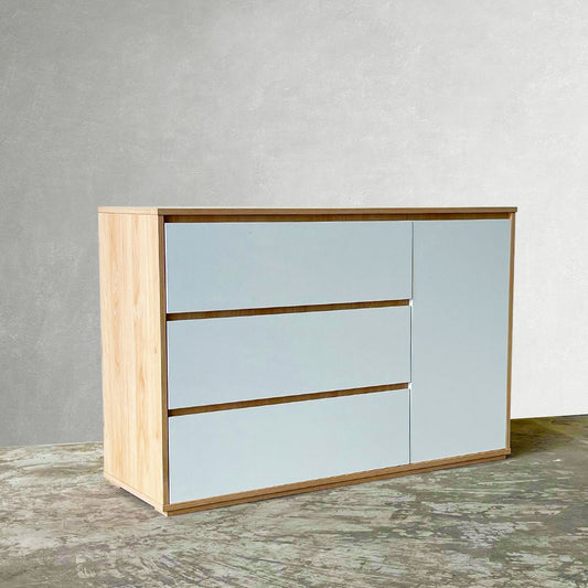 Eve 1.2m Maple Oak White Chest Sideboard