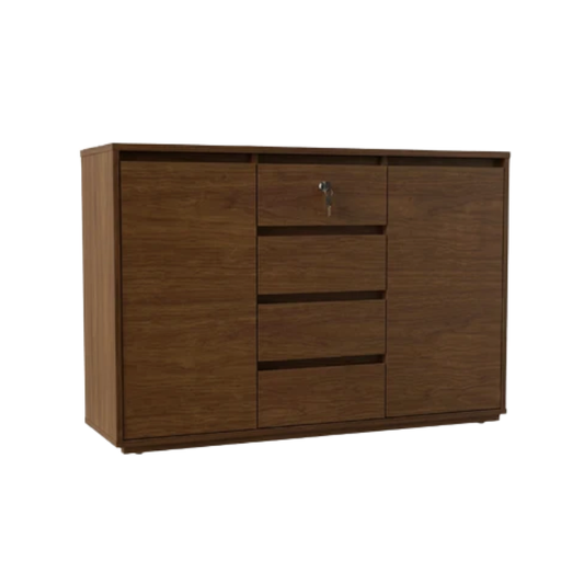 Cubic 1.2m Walnut Chest Sideboard