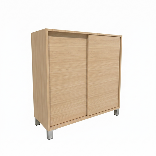 Cardiff 100cm Maple Sliding-Door Shoe Cabinet