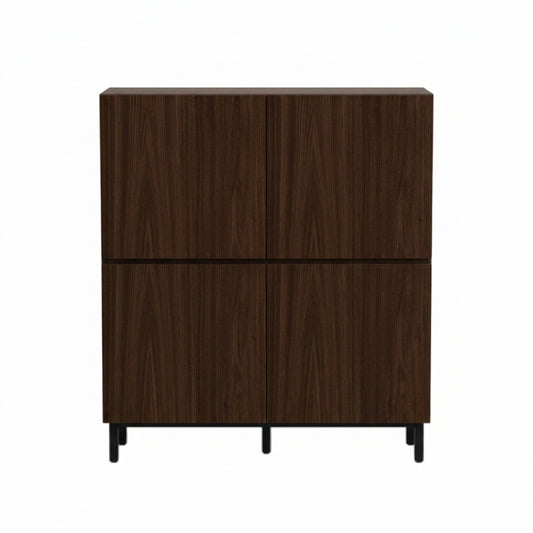 Munich 1.2m Espresso Highboard Storage Cabinet