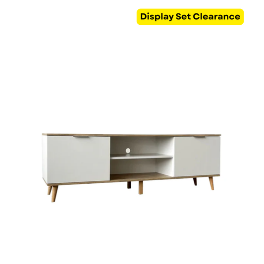 Display Clearance - Hamburg 1.6m Pine/White TV Console