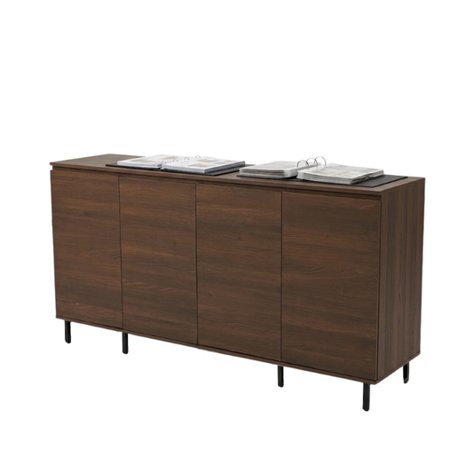 Harvey 1.8m Espresso 4-Door Shoe Cabinet