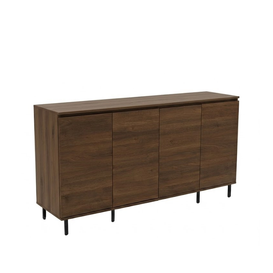 Harvey 1.8m Walnut 4-Door Shoe Cabinet