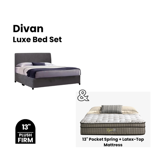 Luxe Divan Bed and Mattress Set